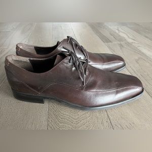 Men’s brown leather Calvin Klein dress shoes size 12